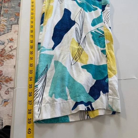 Chico's Vibrant Linen Lightweight Print Pants Size 16P - Picture 7 of 16